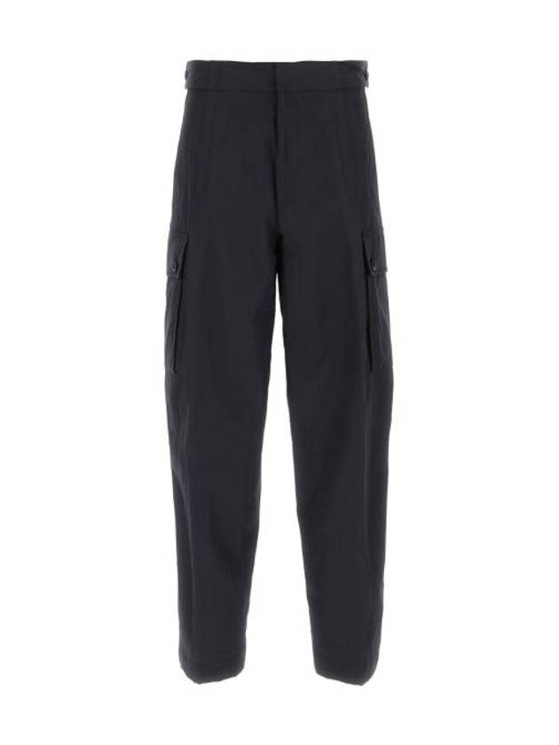 Luxury Bottega Veneta Cargo Cotton Twill Straight Pants Midnight Blue