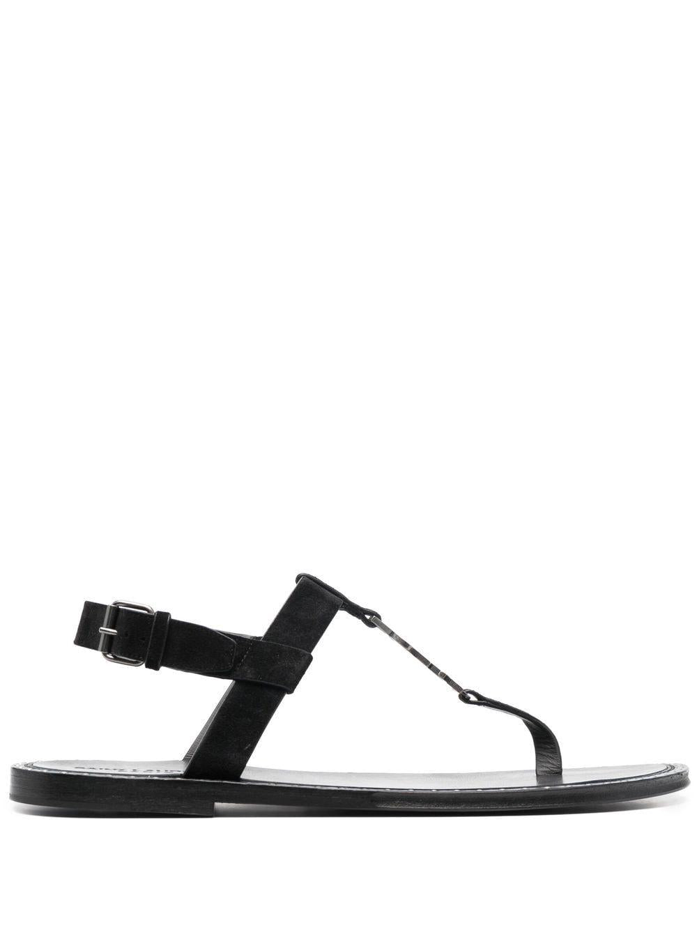 Luxury Saint Laurent Trending 2025 Men's Cassandra Sandals in Nero | Size 41.5 | 7322291NZAA1000