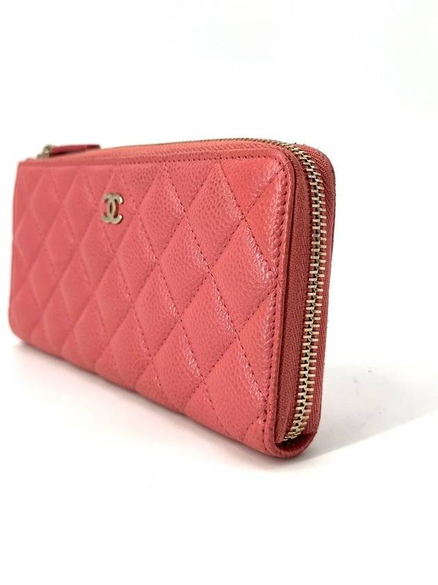 Caviar zipper long wallet Chanel