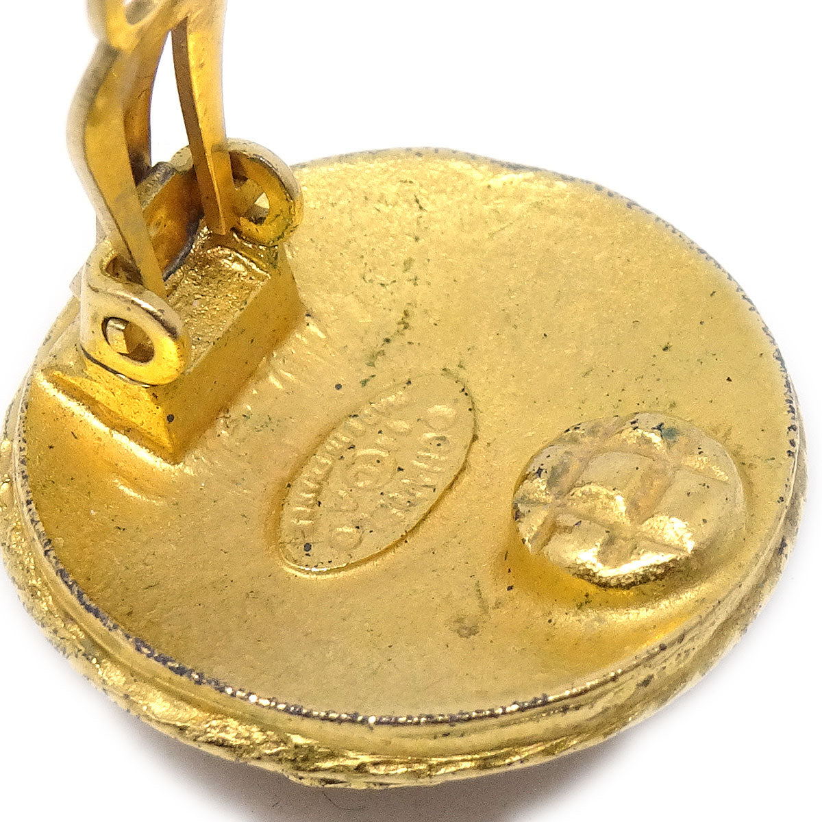Chanel 1994 Gold 'CC' Filigree Earrings Small