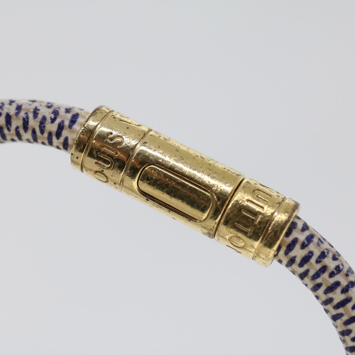 LOUIS VUITTON Damier Azur Bracelet Keep It Bracelet M6138F LV am4460