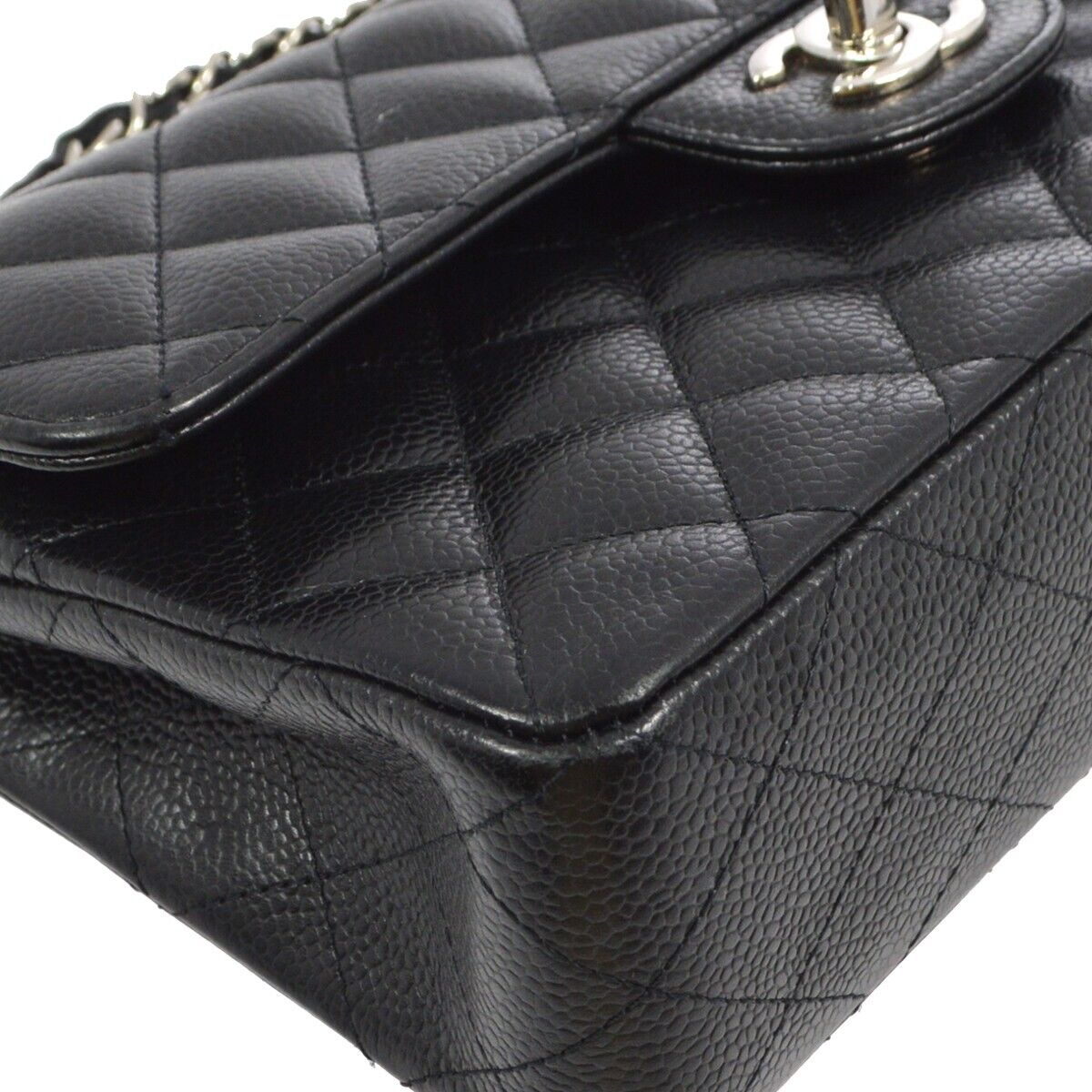 Chanel Black Caviar Small Classic Double