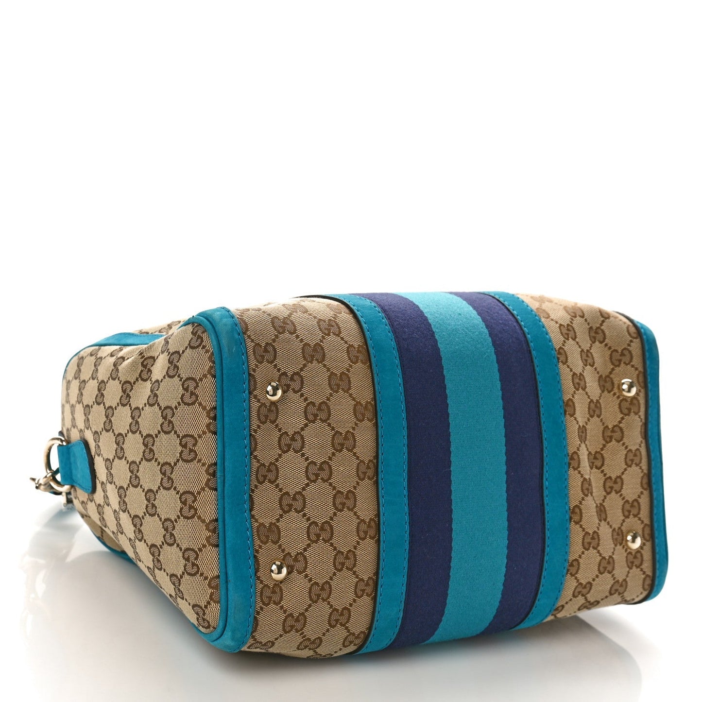 Gucci Web Medium Boston Teal
