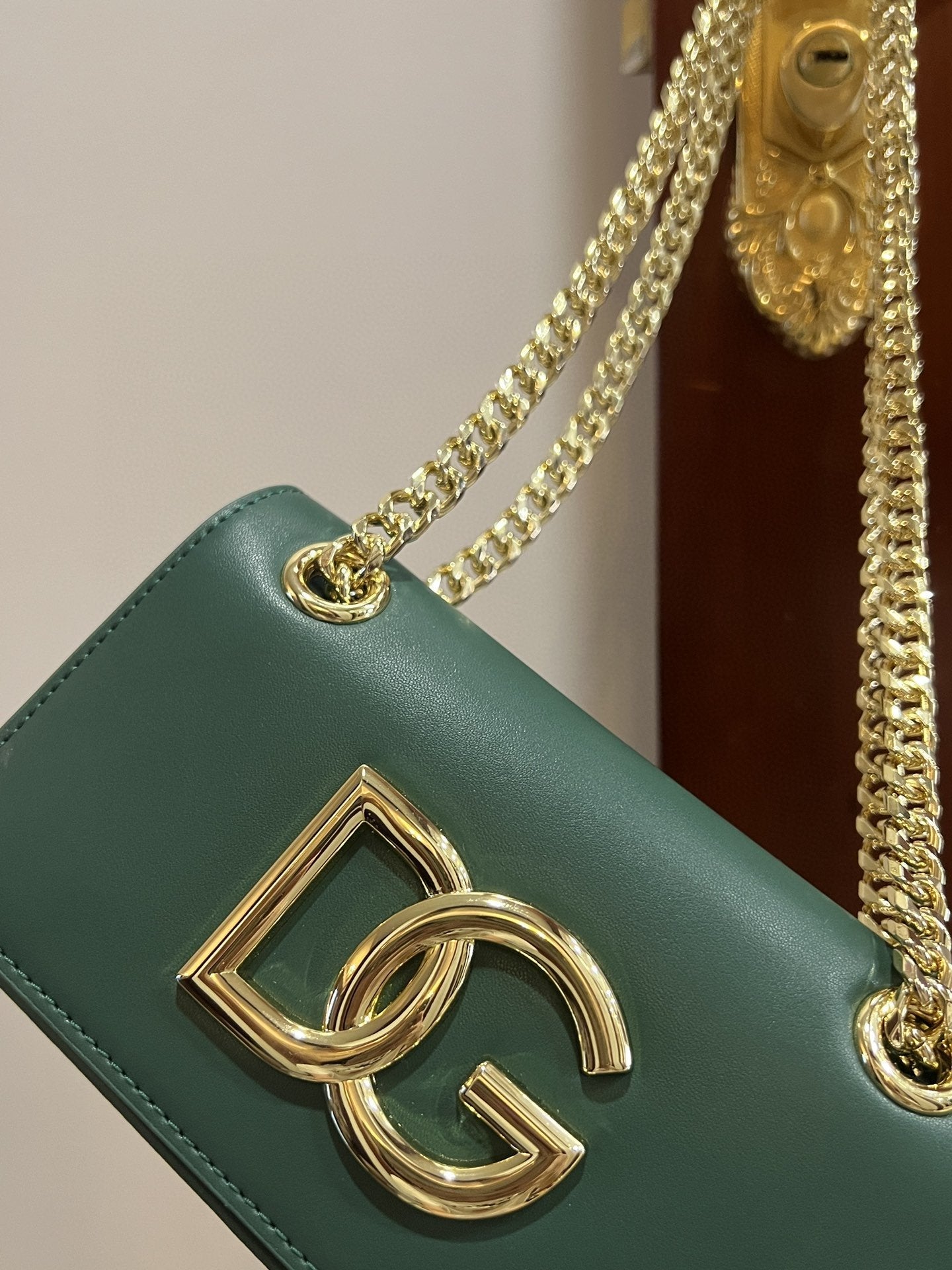 Top Quality Polished 3.5 Phone Bag Green For Women 7.3in/19cm Top Quality