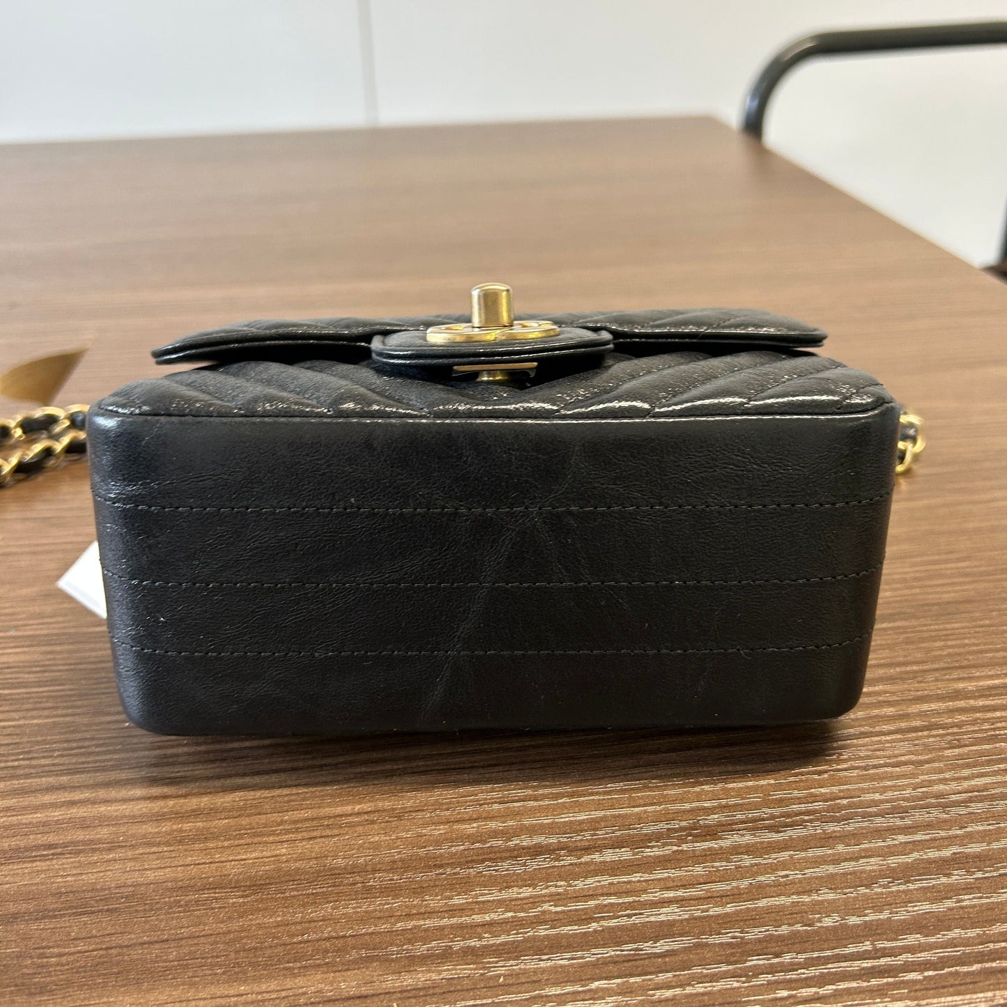 Chanel Black Mini Quilted Calfskin Framing Chain Flap Crossbody Bag LB121131