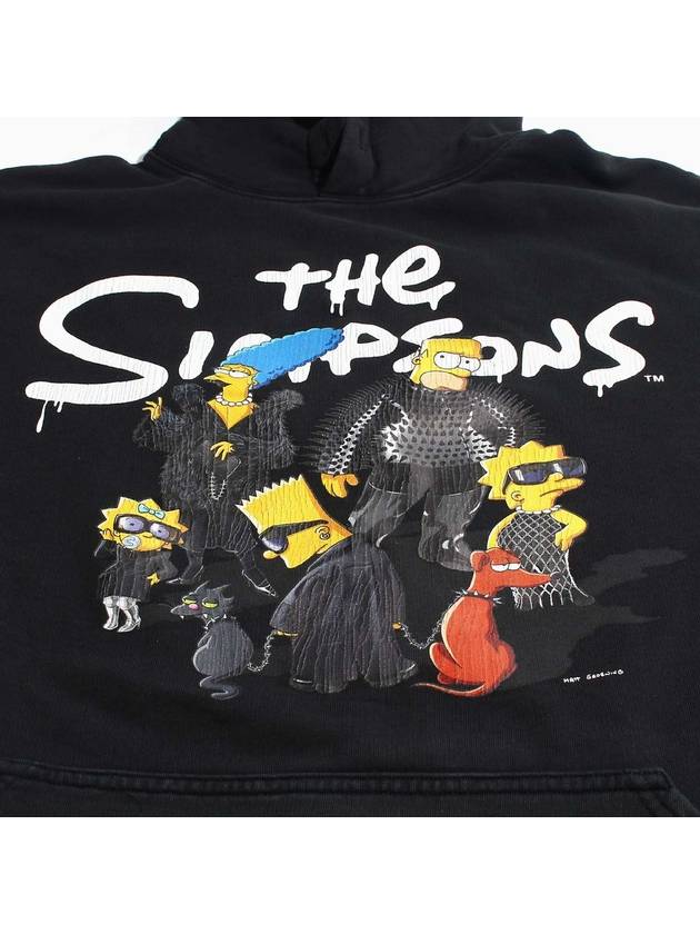 Luxury Balenciaga Trending 2025 The Simpsons Printed Hoodie Black