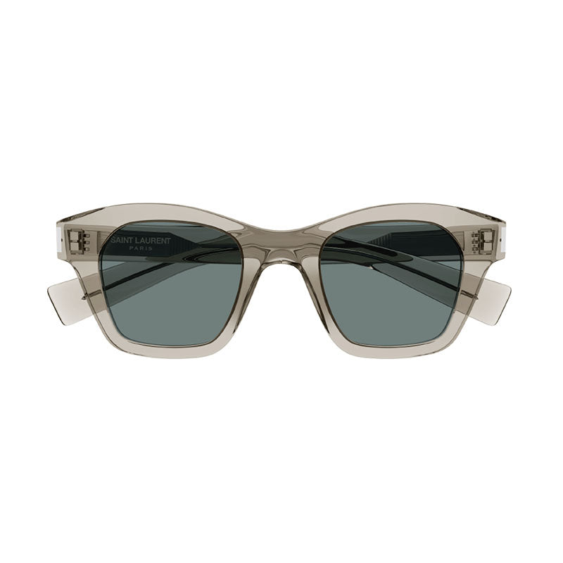 Saint Laurent Sunglasses Square Full Rim, Havana Frame and Grey Lens SL592002