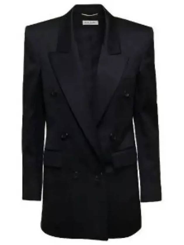 Luxury Saint Laurent Trending 2025 Double Breasted Blazer Jacket Black