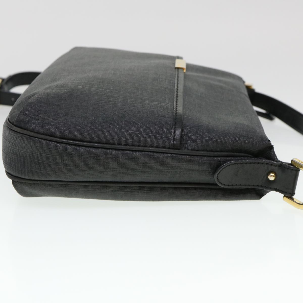 FENDI Zucchino Canvas Shoulder Bag Black 8BT206-FB5 129-2580 bs4435