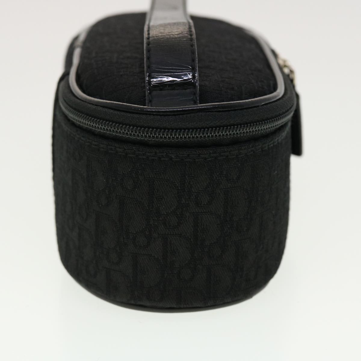 CHRISTIAN DIOR Trotter Canvas Vanity Cosmetic Pouch Black bs4796