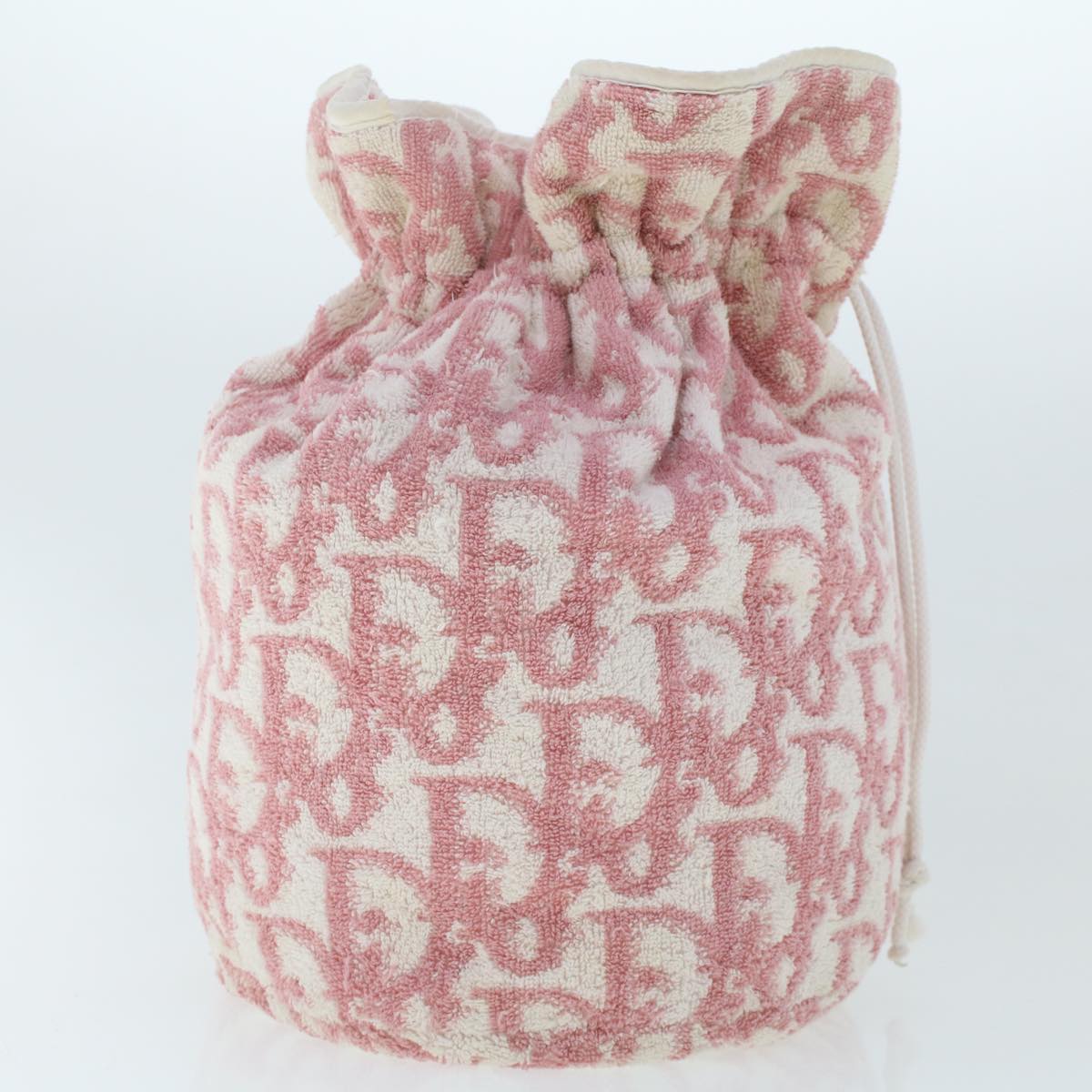 CHRISTIAN DIOR Trotter Canvas Shoulder Bag Pile Pink bs6850