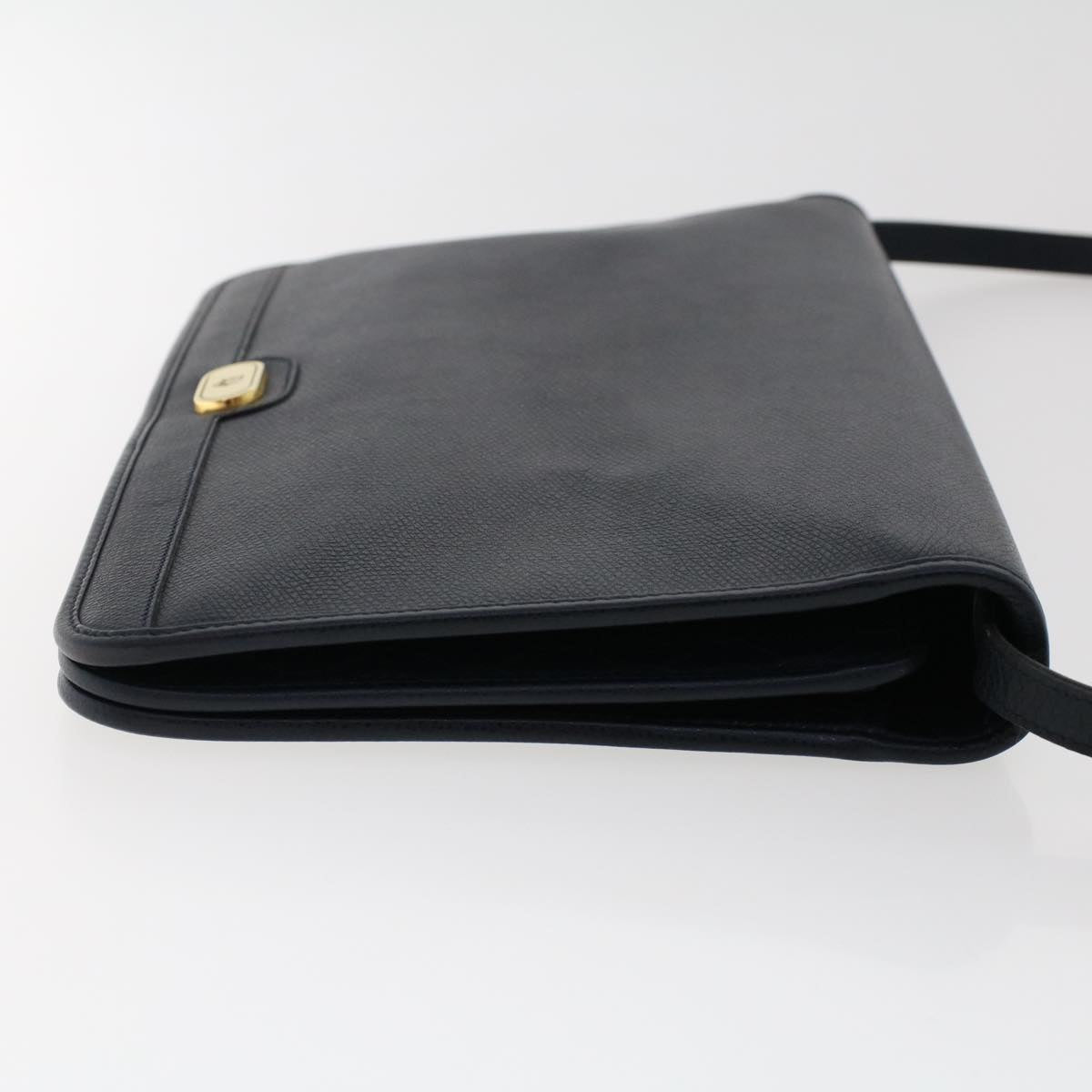 CHRISTIAN DIOR Honeycomb Canvas Shoulder Bag Navy bs7050