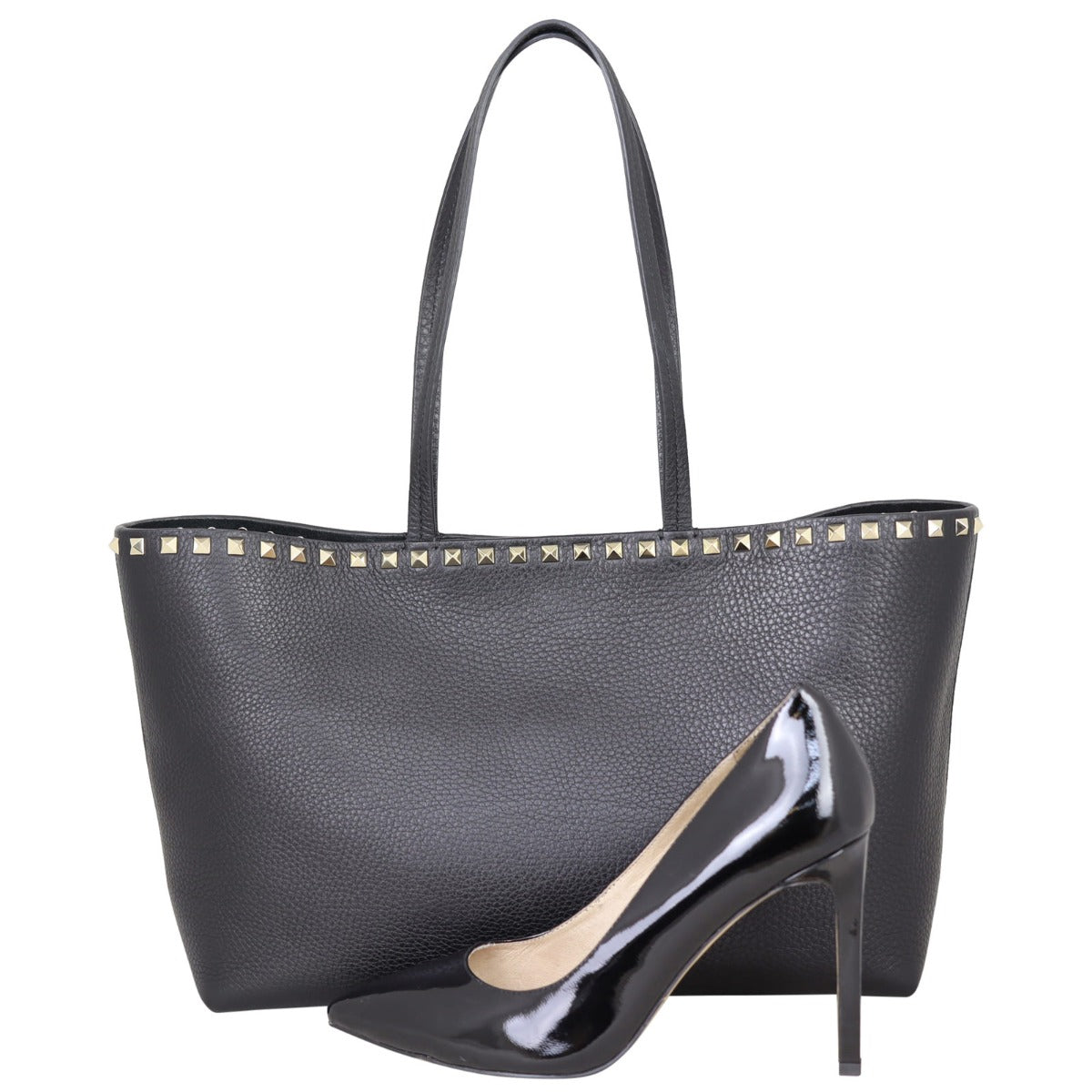 Valentino Rockstud Shopping Tote Small
