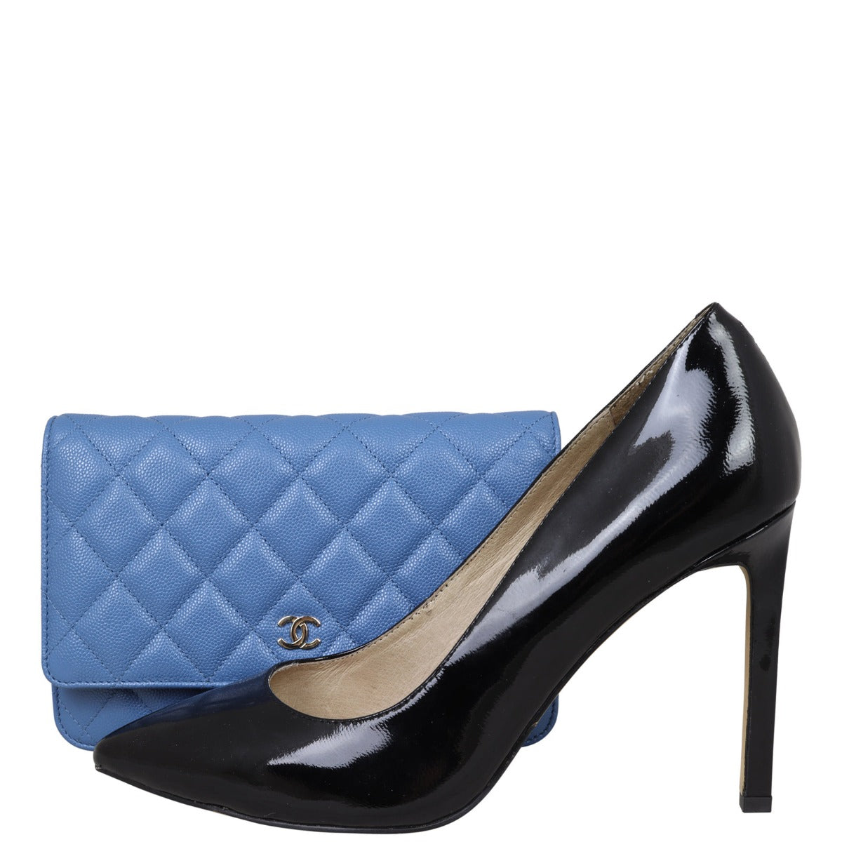 Chanel Classic Wallet on Chain | Blue Diamond