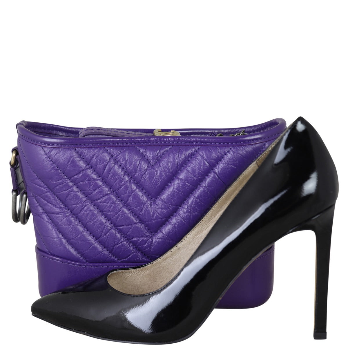 Chanel Gabrielle Chevron Hobo Small
