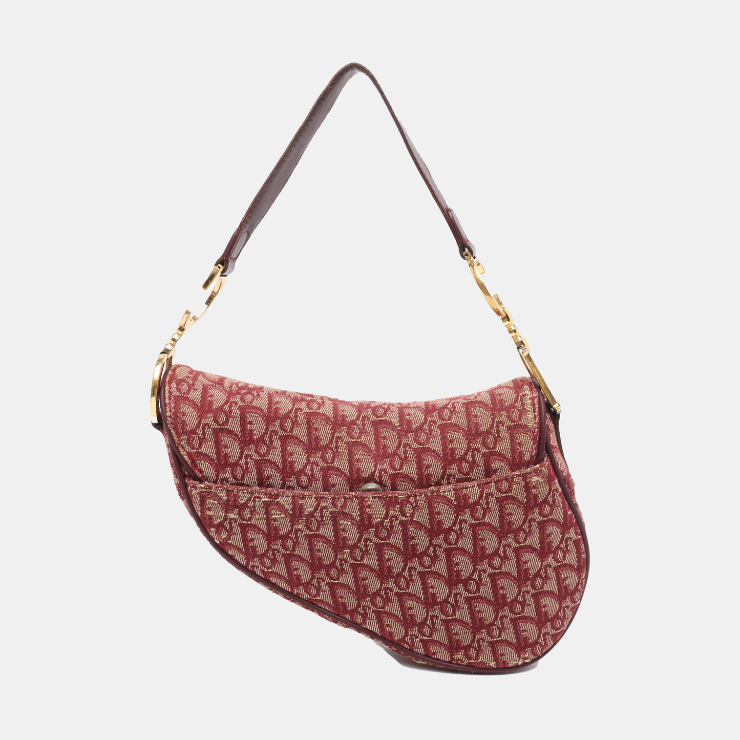 Dior Saddle Red Burgundy Oblique