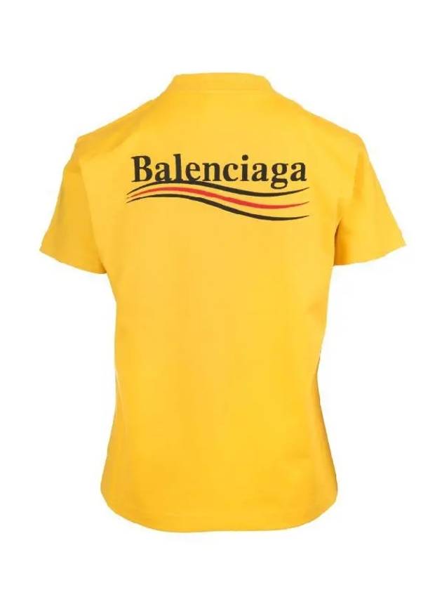 Luxury Balenciaga Trending 2025 Wave Logo Slim Fit Short Sleeve T-Shirt Yellow