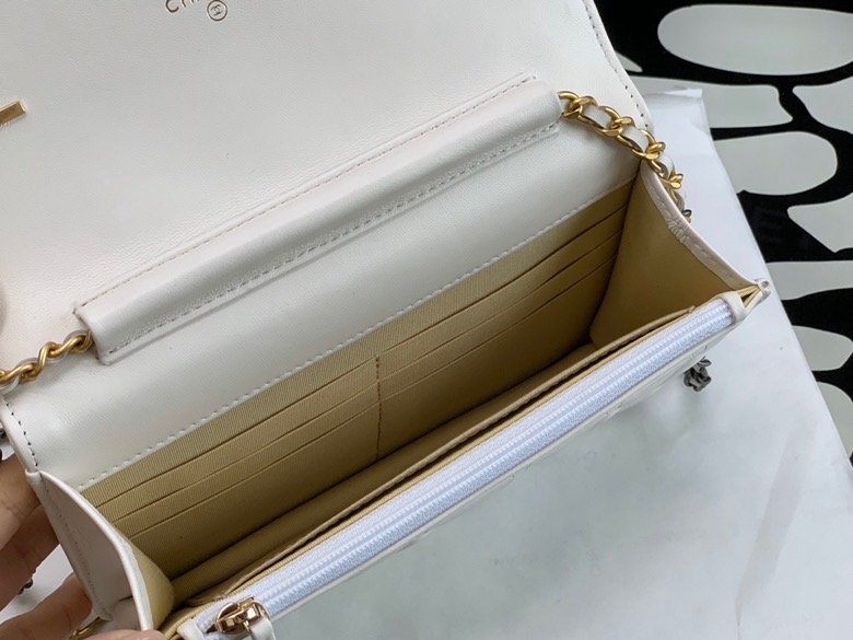 CHLFlap Bag White For Women 7in/19cm
