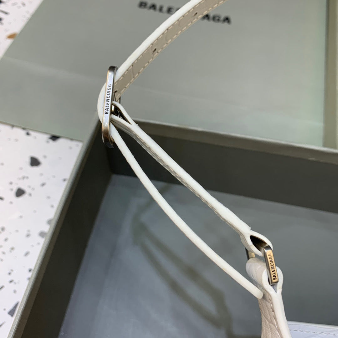 Top Quality XX Small Hobo Bag In White, For Women, Bags 7.8in/20cm 6955892108Y9001