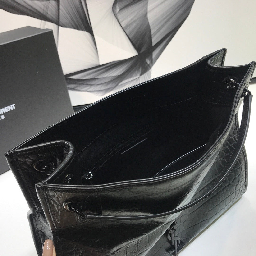 YSSL Niki Medium Shopping Bag Black For Women 12in/32cm YSL