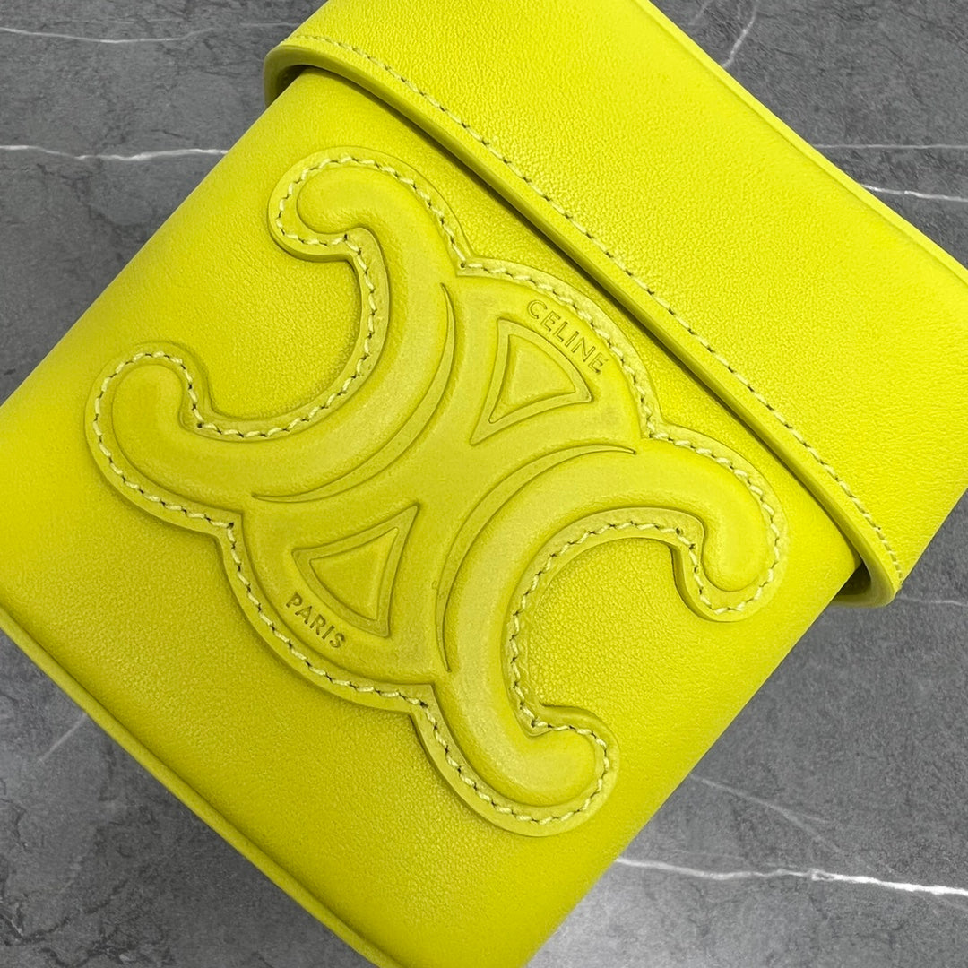 Top Quality Small Box Cuir Triomphe Yellow For Women 4in/11cm