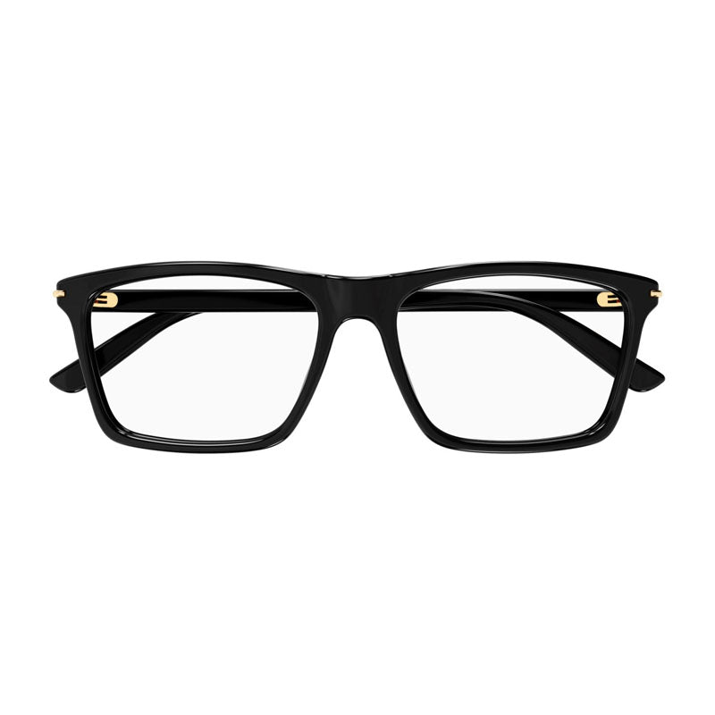 Gucci Eyeglasses Square Full Rim, Black Frame and Clear Demo Lenses Lens GG1445O001