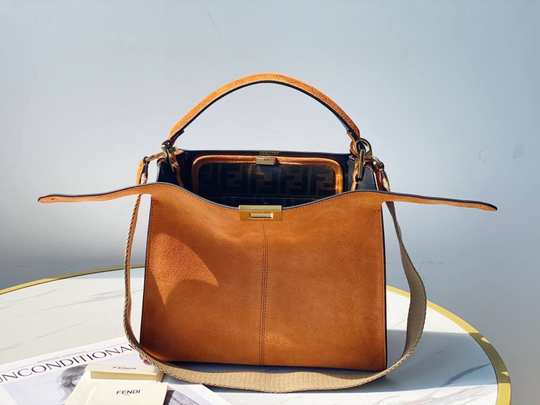 Top QualityTop Quality Peekaboo X-Lite Tote Medium Brown Bag For Woman 30cm/12in
