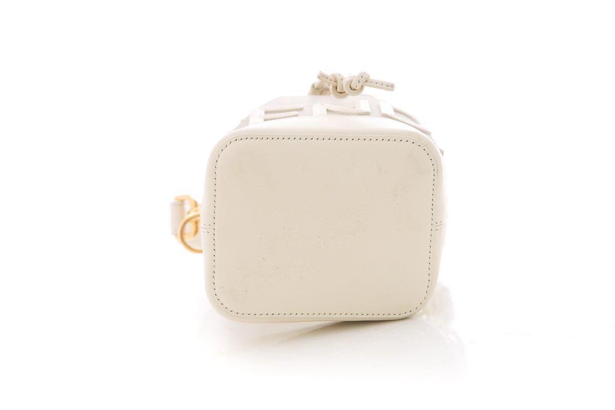 Fendi Mon Tresor White Mesh Bucket Bag