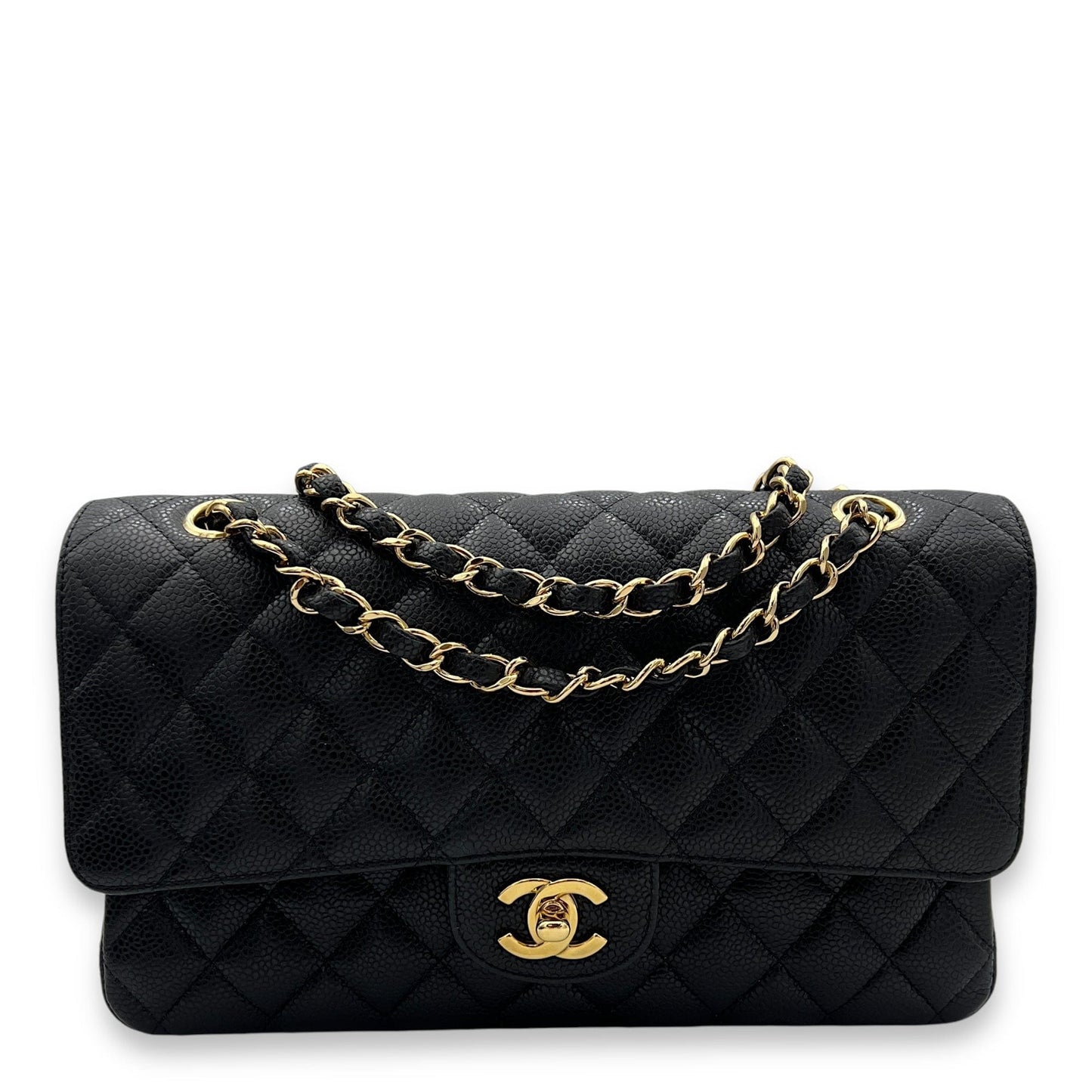 Chanel Classic Double Flap Mediun Shoulder bag in Caviar leather, Gold Hardware C2402606JD