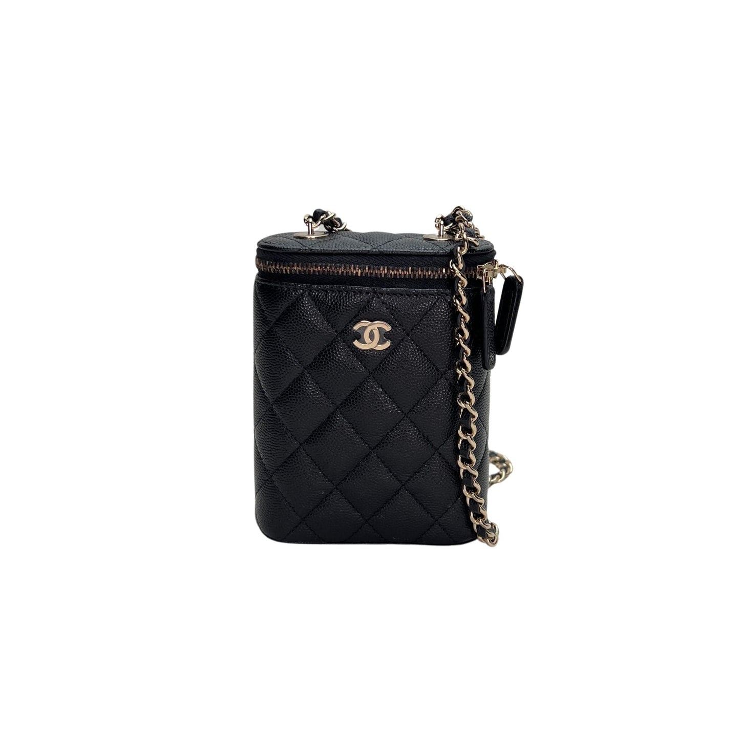 Chanel Classic Vanity bag in Caviar leather, Light Gold Hardware S2404900AN