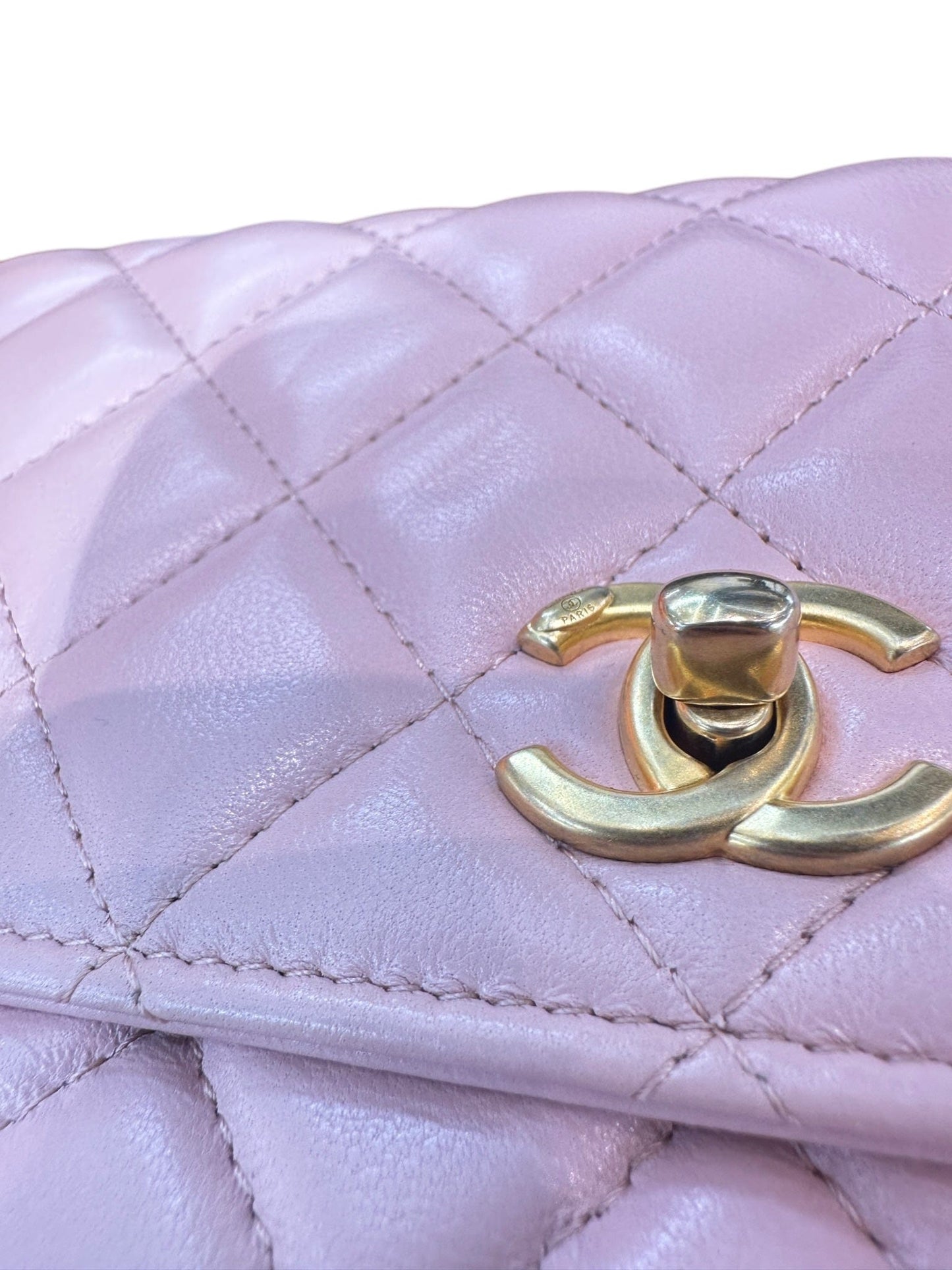 Chanel Classic Flap WOC Pink with Pearl Crush