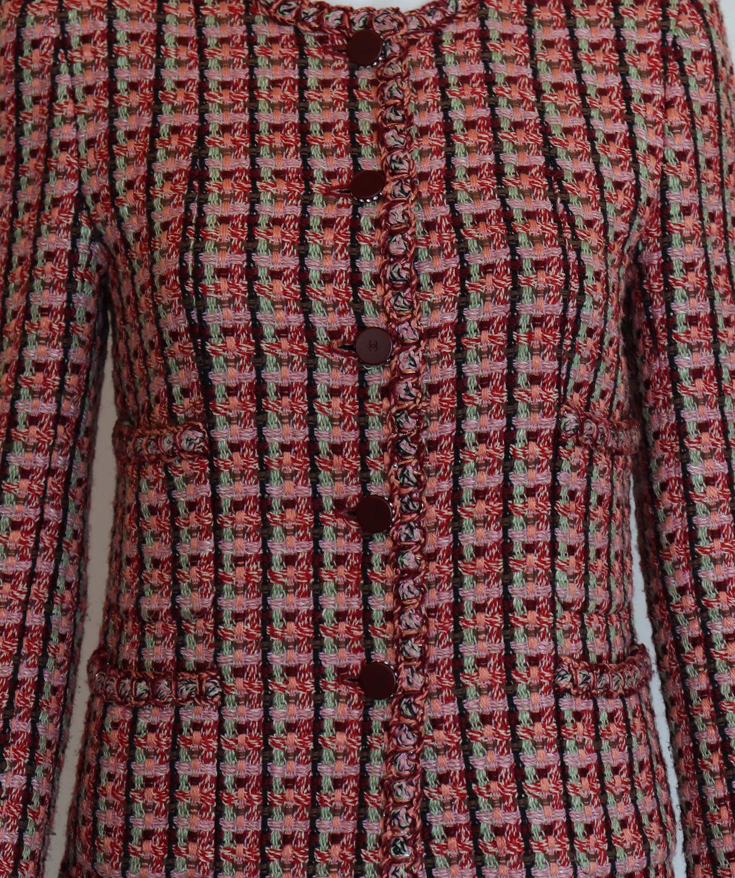 CHANEL 2002 Pink Tweed Jacket DXBS2940