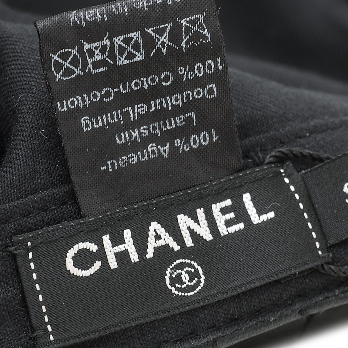 Chanel Black Quilted Baseball Hat Small