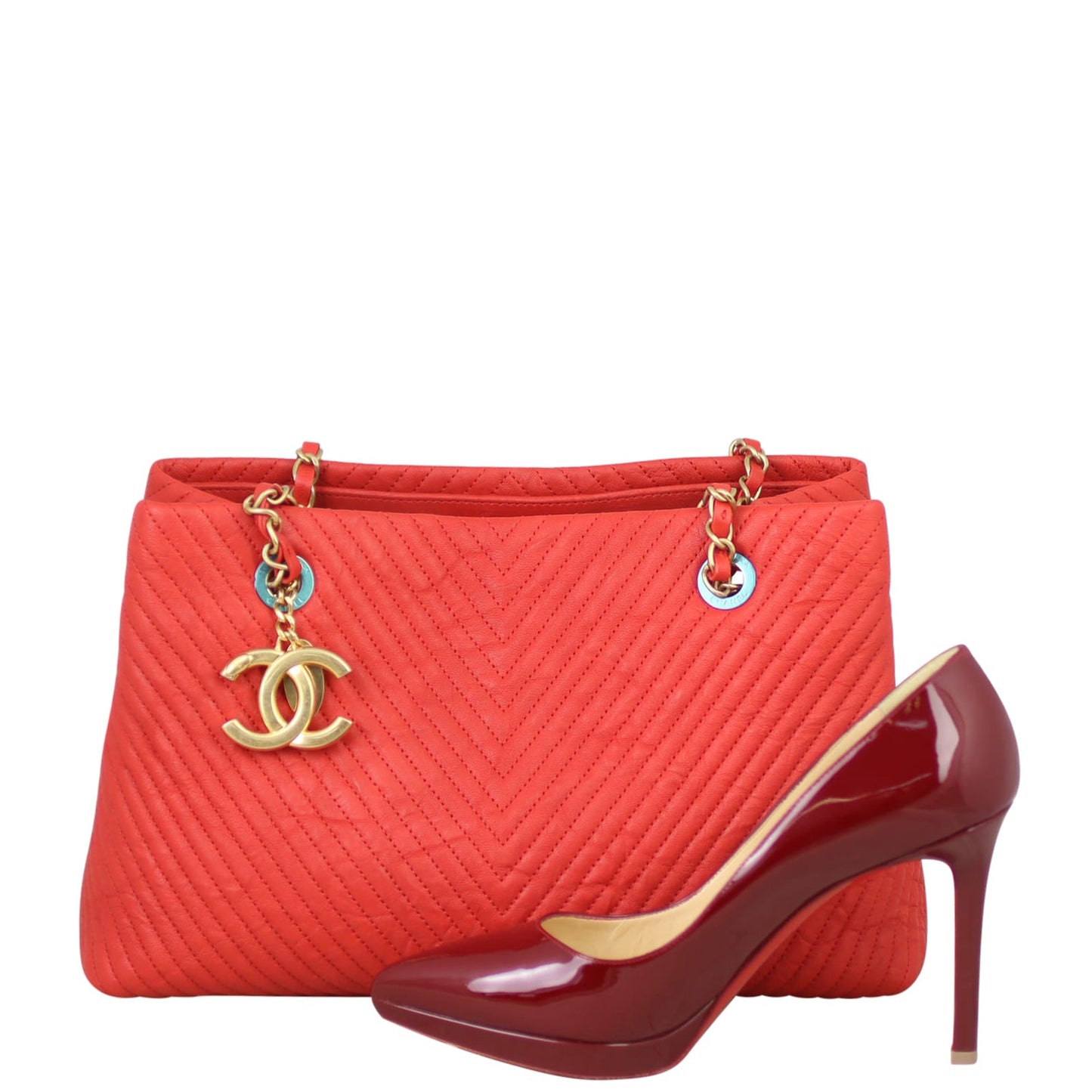 Chanel CC Chevron Surpique Tote