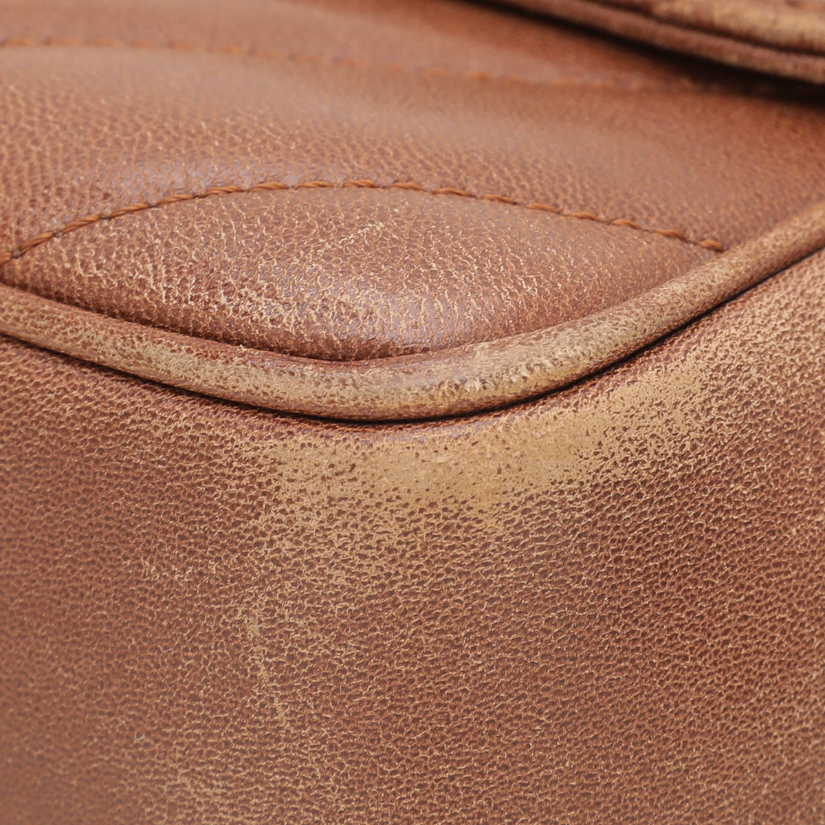 Chanel Brown CC Covered Diagonal Flap Bag