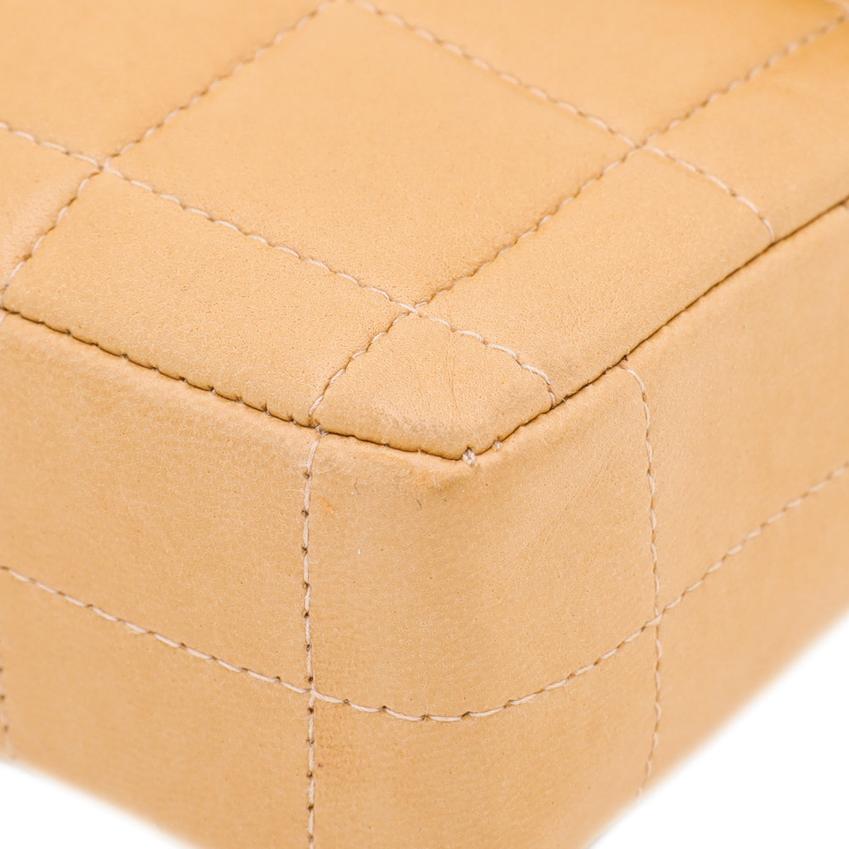 Chanel Camel CC East West Chocolate Bar Flap Bag Medium