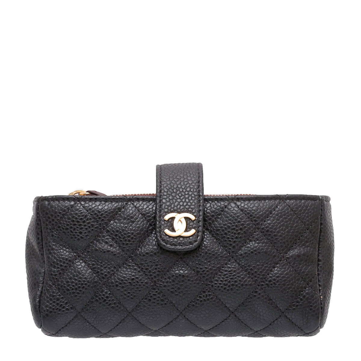 Chanel Black CC O Mini Mobile Pouch