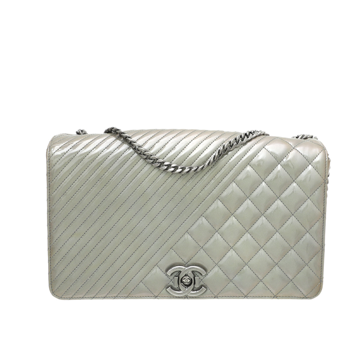 Chanel Grey CC Coco Boy Large Flap Bag