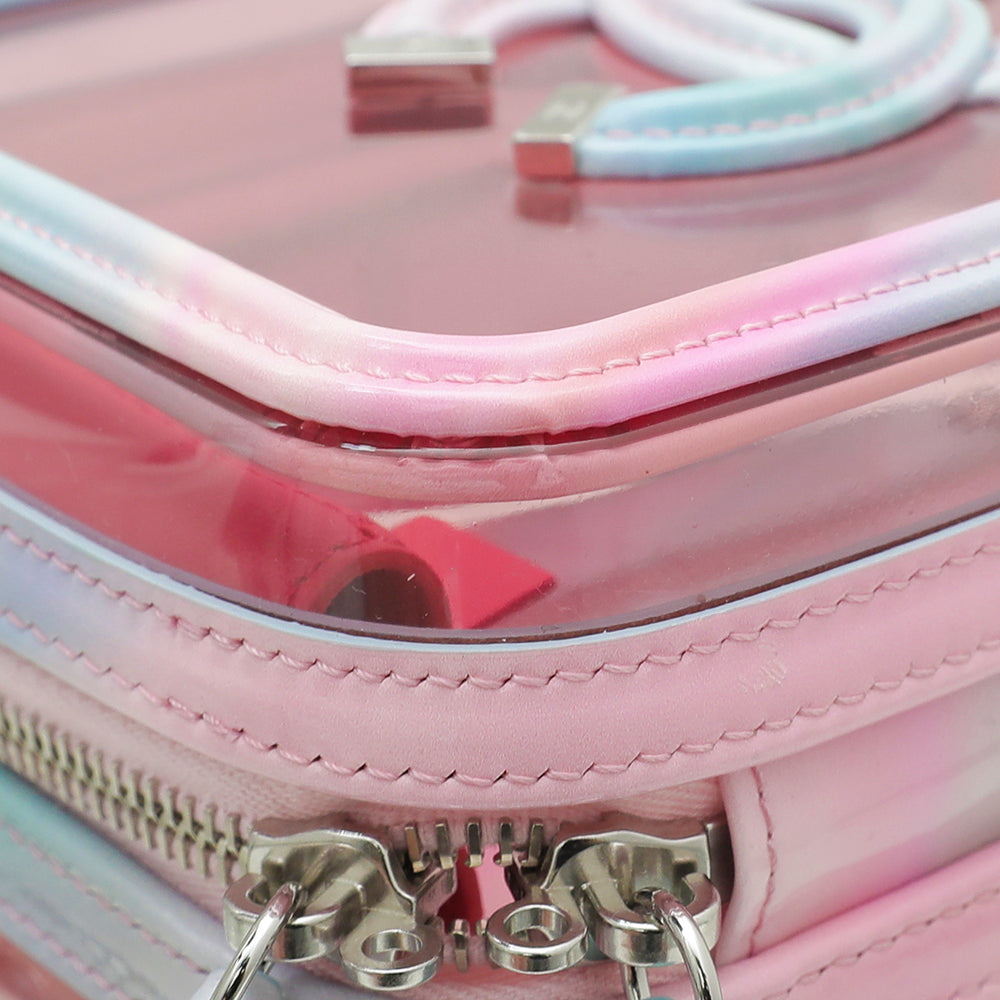 Chanel Candy Pink CC Patent PVC Small Vanity Case