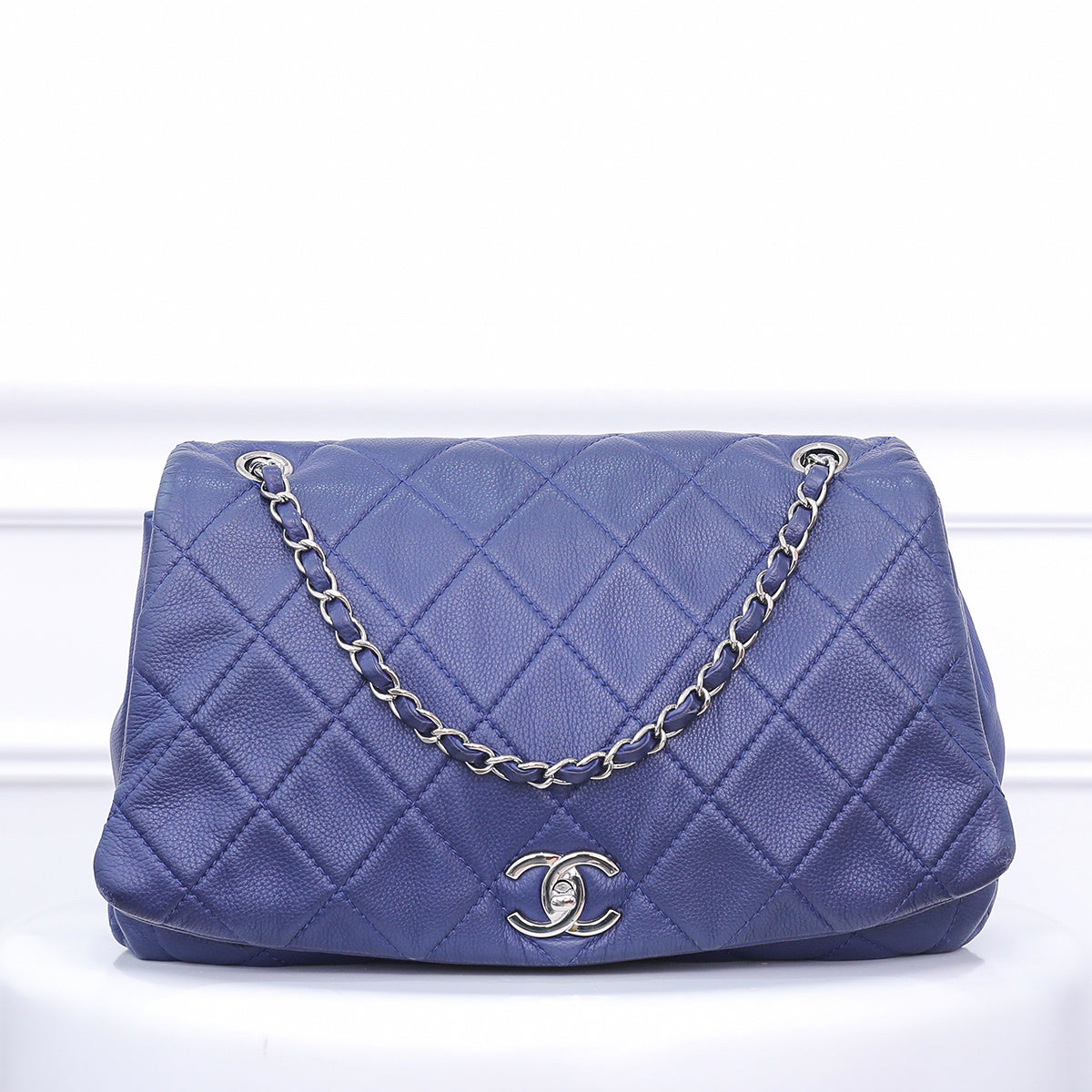 Chanel Blue CC Quilted Flap Soft Bag