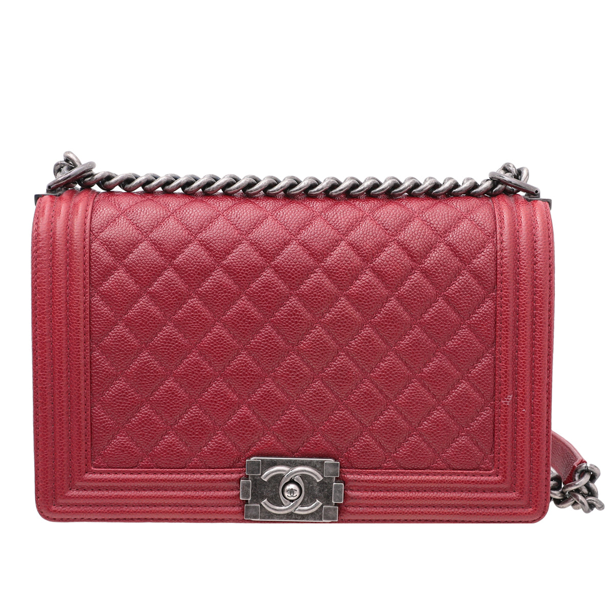 Chanel Dark Red Le Boy Flap New Medium Bag