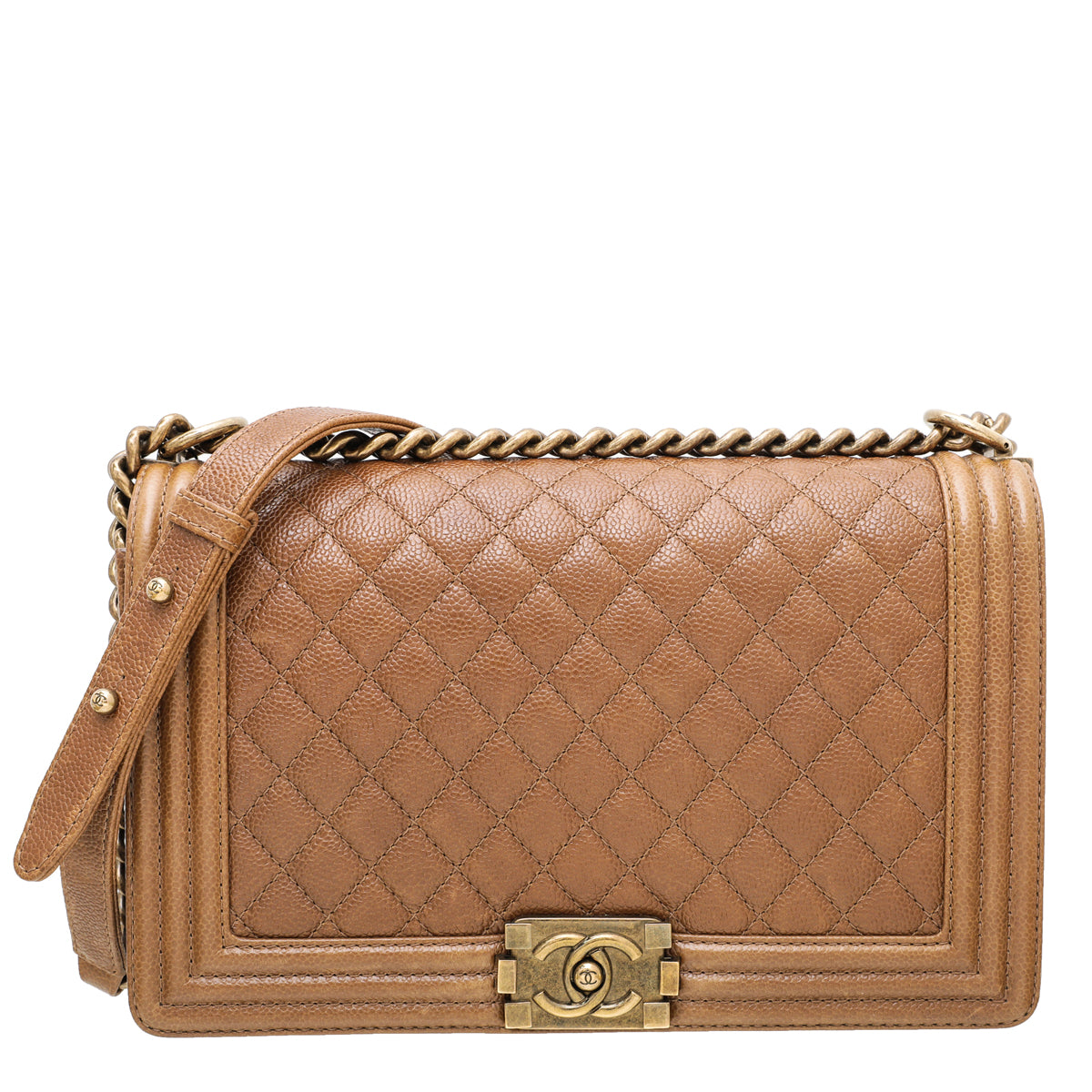Chanel Brown Le Boy New Medium Flap Bag