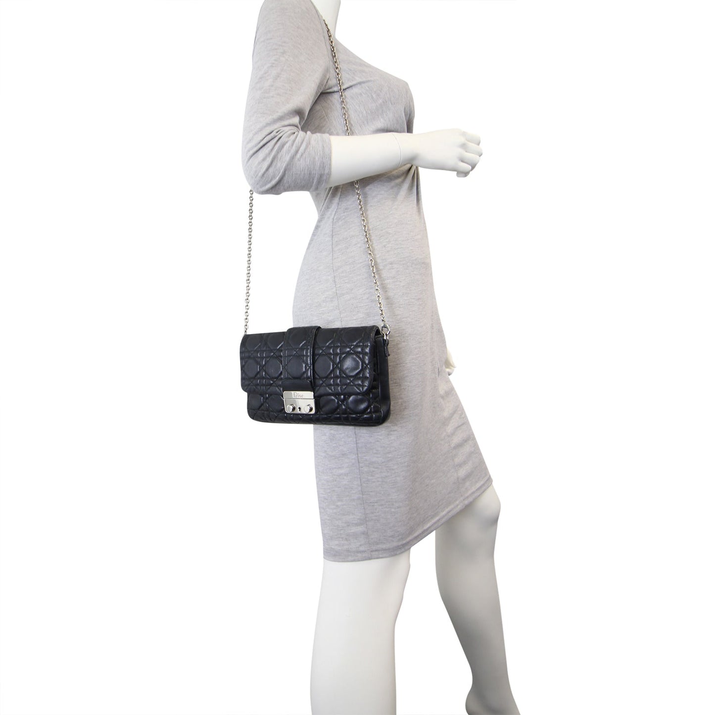 Dior Cannage New Lock Pouch Bag