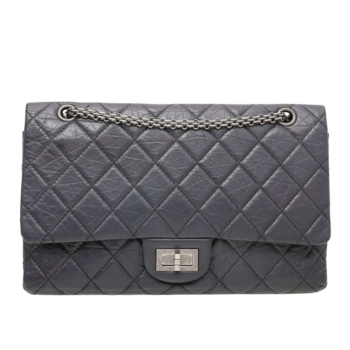 Chanel Dark Blue 2.55 Reissue 227 Flap Maxi Bag