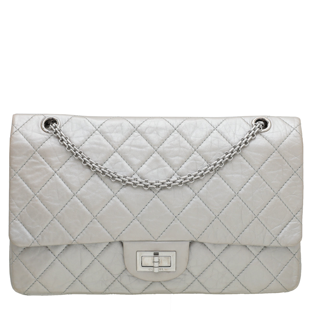 Chanel Pearl Silver Reissue Double Flap Bag