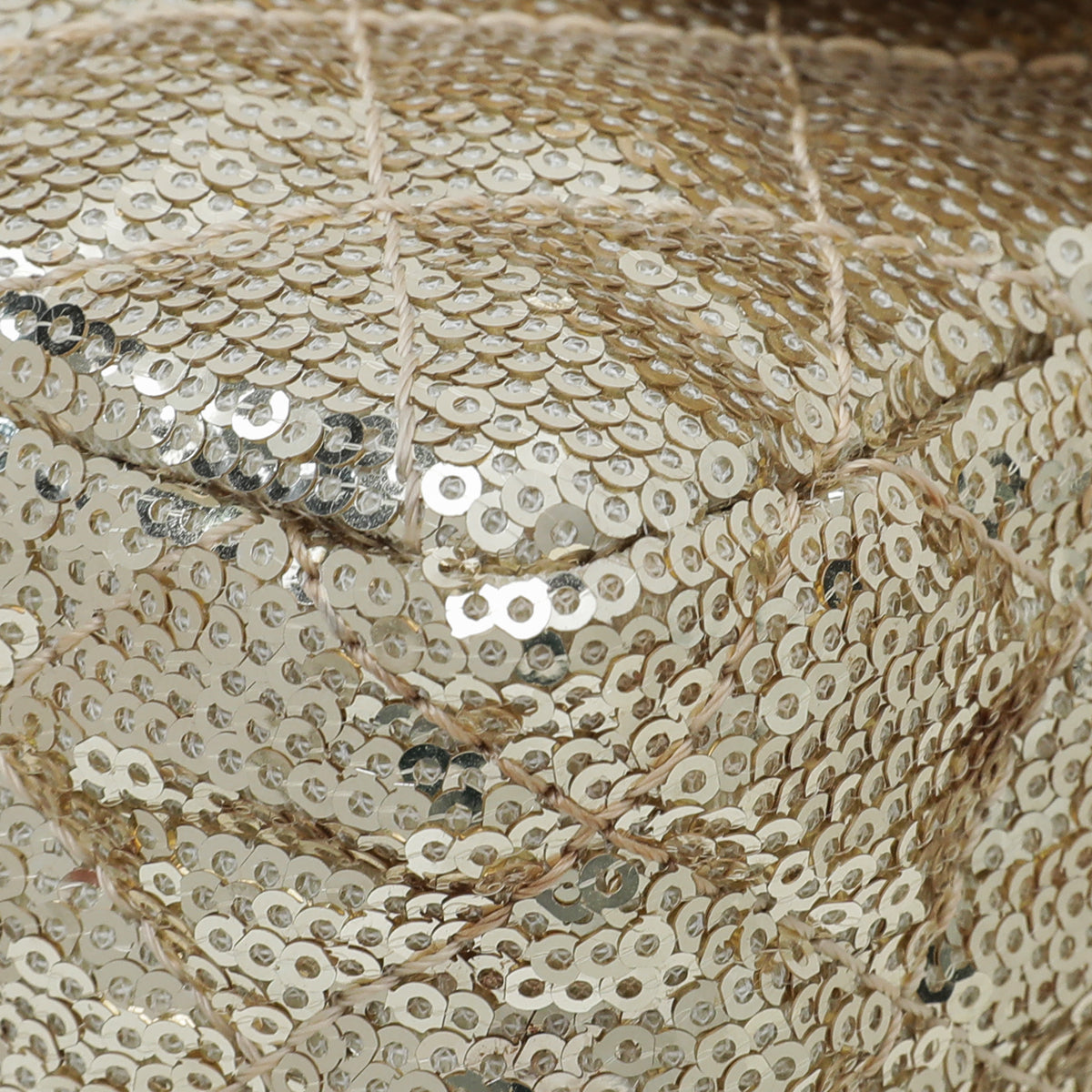 Chanel Metallic Gold Sequins Jute Reissue Messenger Bag