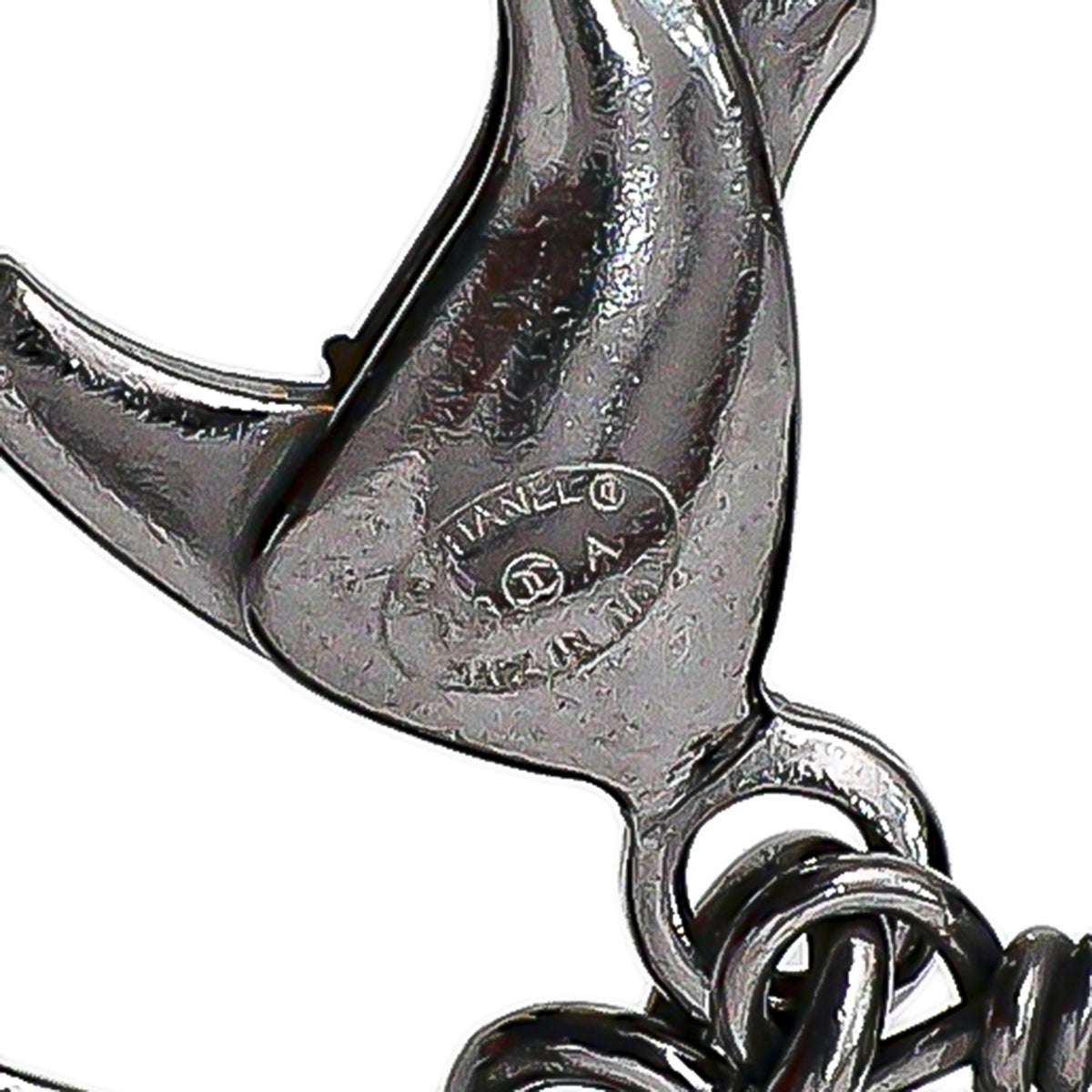Chanel Ruthenium Vined CC Leaf Beaded Bracelet