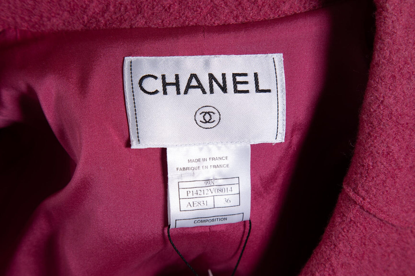 Chanel 1999 Pink Wool Button Up Jacket SZ 36