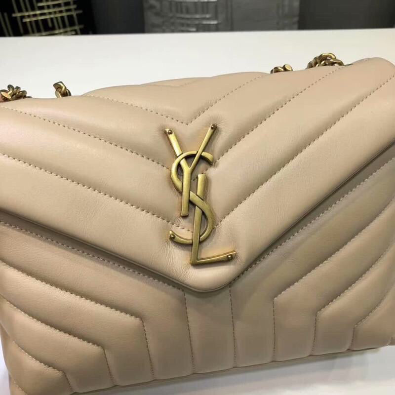 Top Quality Loulou Small Chain Bag In Matelassé "Y" Beige For Women 9.8in/23cm YSL 494699DV7272721