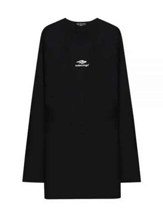 Luxury Balenciaga Trending 2025 Icon Flat Long Sleeve T-Shirt Black